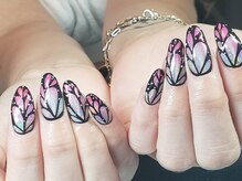 moqu.【モク】/ユニコーン手描きアートネイル