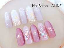 ネイルサロン アリーヌ(ＡＬＩＮＥ)の雰囲気（【初回オフ無料＋ハンドワンカラー¥4500】※写真1月新作¥6500 ）
