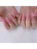 【HAND】SNS"映え☆10本長さ出し＋うる艶ワンカラー/ラメグラ (新規☆) ￥8100