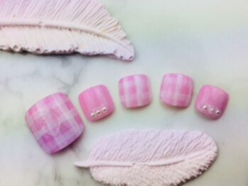 リー 柏駅前(re)/チェック柄ネイル