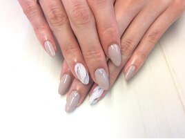 NO-22 オフィスマーブルネイル