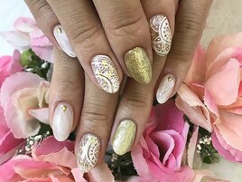 【山川】涼しげクリアネイル
