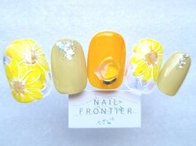 ネイルフロンティア 吉祥寺(NAIL FRONTIER)/手描きひまわりアート8980円～