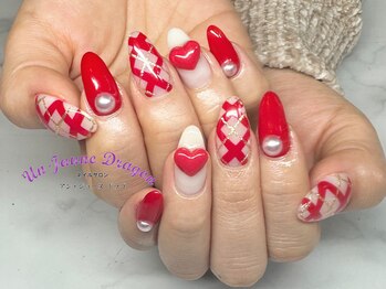 アン ジョーヌドラゴ/【自爪ネイル】チェックネイル