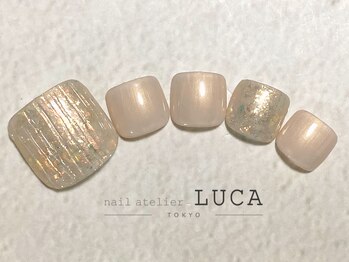 ネイルアトリエルカ(nail atelier LUCA)/C-7 フット大人上品バカラネイル