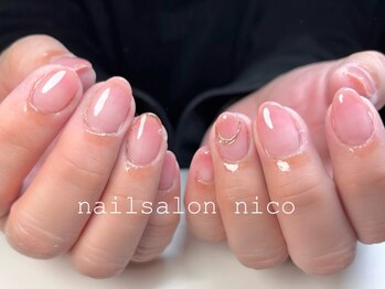 ニコ(nico)の写真/どこから見てもキレイな美フォルム♪シンプル～トレンドまでnailsalon nicoにお任せください！