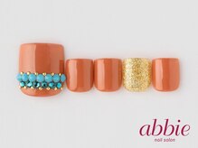 ネイルサロンアビー 北千住店(abbie)/テラコッタ×ターコイズ ￥12023