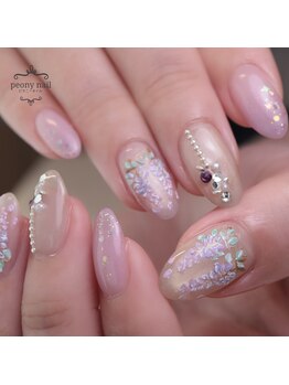 ピオニーネイル(peony nail)/藤の花