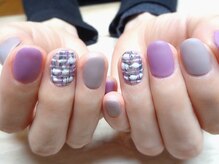 アミュリー ネイル アトリエ(Amury nail atelier)/ツイード★くすみパープル