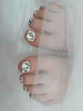 エクシアホワイトニング 岡山駅前店/フットネイル/韓国っぽ/埋め尽し