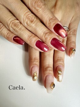 カエラ(Caela)/秋マグネットネイル