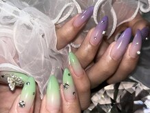 グリーン×パープル