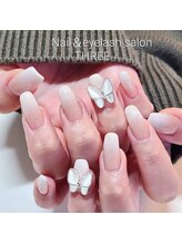 ネイルアンドまつげエクステ専門サロン スリー(THREE)/バタフライネイル