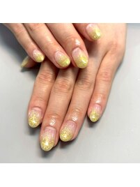 ラメグラネイル/イエローネイル