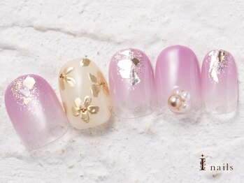 アイネイルズ 横浜WEST店(I-nails)/ラベンダーフラワー8480円