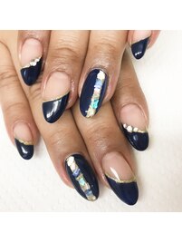 斜めフレンチネイル
