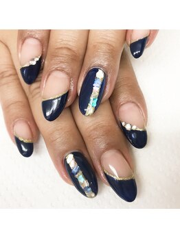 斜めフレンチネイル