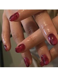 ボルドー　ホリデーネイル