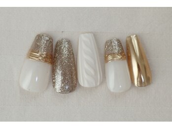 カジュアル×ニット柄