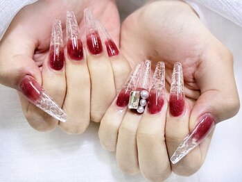 フローラ/氷結ガラスネイル