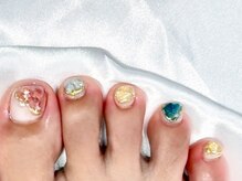ネイルネージュ 錦糸町(Nail Neige)/フット持ち込み(レインボー)