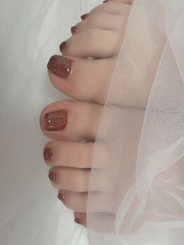 フットネイル/秋カラー/シンプル