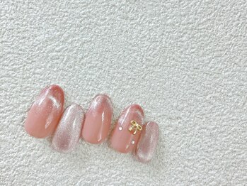 リベレ 心斎橋店(LIBELLE)/リボンネイル/ホワイトネイル