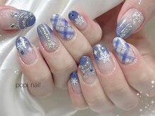 ネイル/ジェル/チェック/キラキラ/クリスマス/雪/持ち込み/赤羽