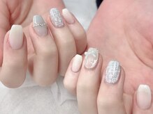 儚げツイードネイル♪