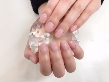 ココロバ ネイルアンドビューティーサロン(COCOLOBA)/ピンクベージュワンカラー♪