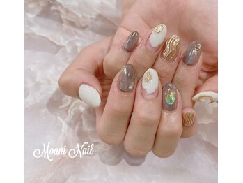 モアニネイル 岡山駅前(Moani Nail)/くすみカラーネイル