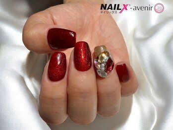 輝く　赤マグ+ビジュー