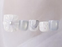 アイネイルズ 新宿店(I nails)/ぷっくりフラワーフット9480円