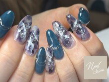 ネイルセッション(nail session)/インク大理石ニュアンス