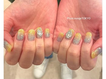 プルースラウンジ トウキョウ(Plus Lounge TOKYO)/2色ラメグラデーションネイル♪