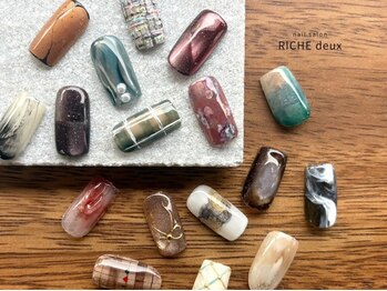 リッシュ ドゥ(RICHE deux)の写真/欲張りガールも納得★こだわりアートならRICHE♪透明感/インクネイル/落書きネイル/個性派ニュアンスネイル