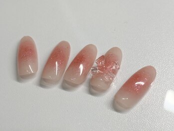 ミル(mill)/チーク×リボンネイル♪