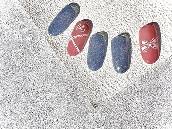 ネイルグラマラス 西新井店/《パラジェル》りぼんフラッシュ