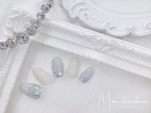 モンシュシュ 吉祥寺(Mon chouchou)/ミラーボールネイル×白グラ