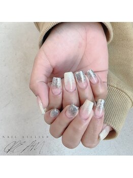 クリーム(Nail Atelier CREAM)/長さだし10本+グラデ2カラー