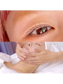 カオヤ プラス(Kaoya plus)の写真/【1回で整う垢抜けプラン♪】まつ毛パーマ×小顔リフトアップ¥6600★ヘッドマッサージ付きで頭皮もスッキリ