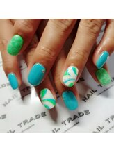 ネイルトレード 西荻窪店(NAIL TRADE)/プッチ柄+ドロップアート