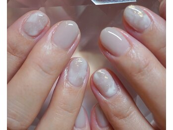 マジョラム ネイル(Marjoram Nail)/シンプル　ホワイトマーブル