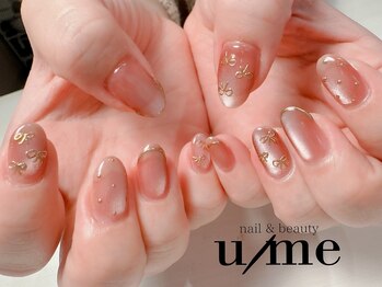 ユーミー(u/me)/フェミニンりぼんネイル