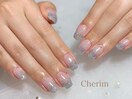 【ラメグラデションネイル】
