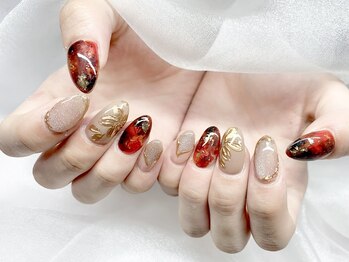 モルフォネイル(Morpho nail)/秋ネイル
