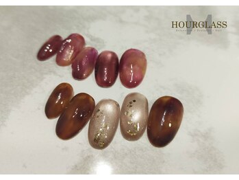 アワーグラス(HOURGLASS)の写真/定額コースから持ち込みコースまで！お好きなデザインを指先に彩ります☆