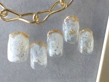 つめノさき/ホワイト大人ネイル