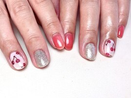 定額ネイル 【さくらんぼ】