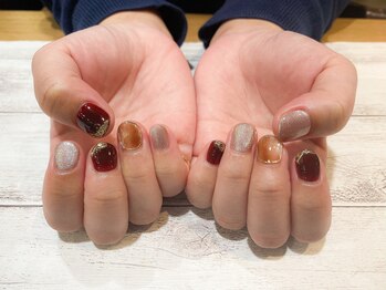 ネイルアルケー(Nail ARCHE)/くすみカラーニュアンスネイル